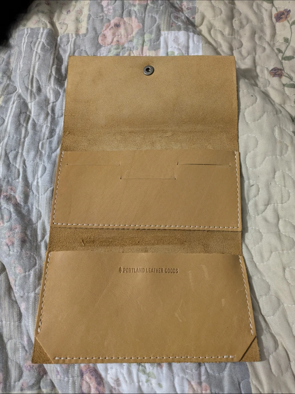 Yellow Leather Snap Wallet Clutch